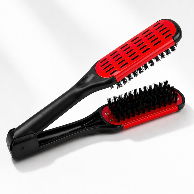 Glosse V-Pro: Cepillo Alisador Dual de Cerda Natural