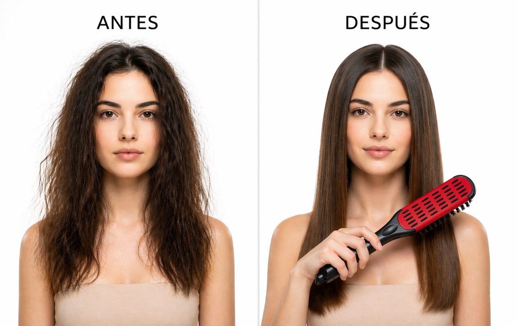 Glosse V-Pro: Cepillo Alisador Dual de Cerda Natural